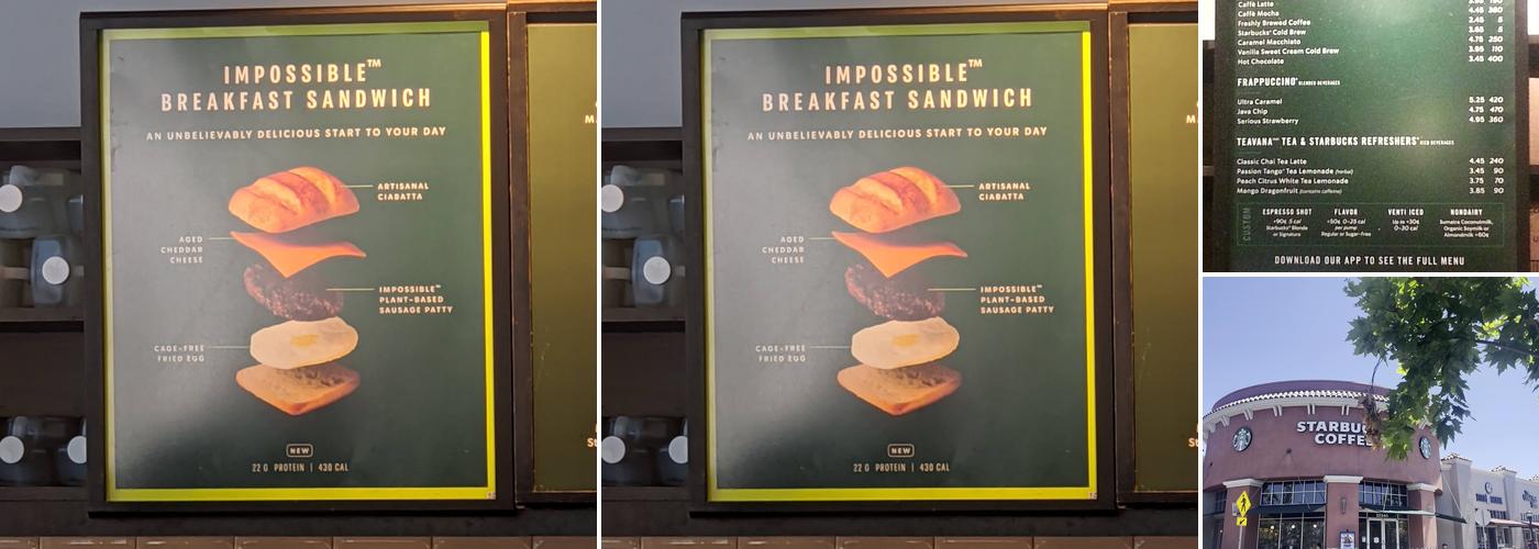 Starbucks Coffee Company Menu