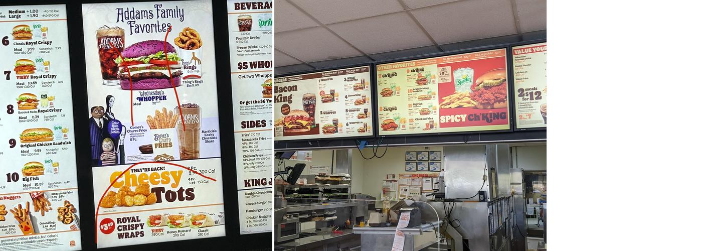 Burger King Menu