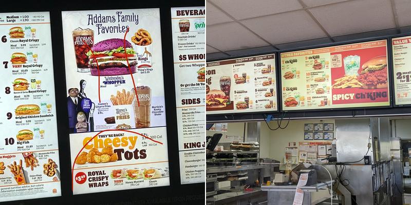 Burger King Menu