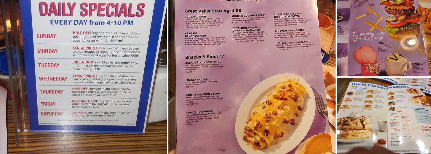 IHOP Menu