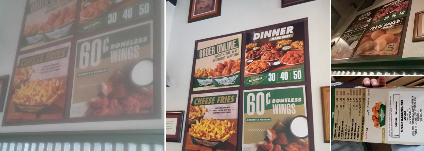 Wingstop Menu