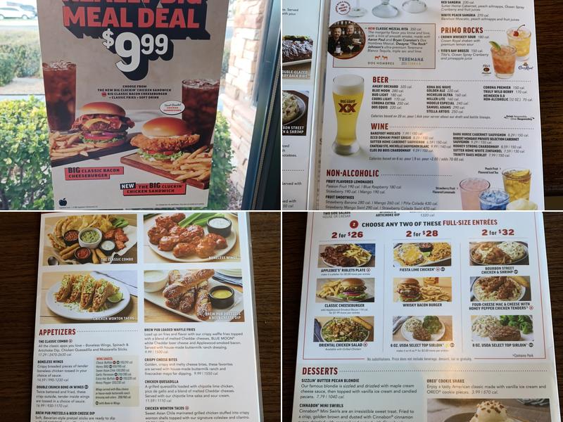 Applebee's Grill + Bar Menu