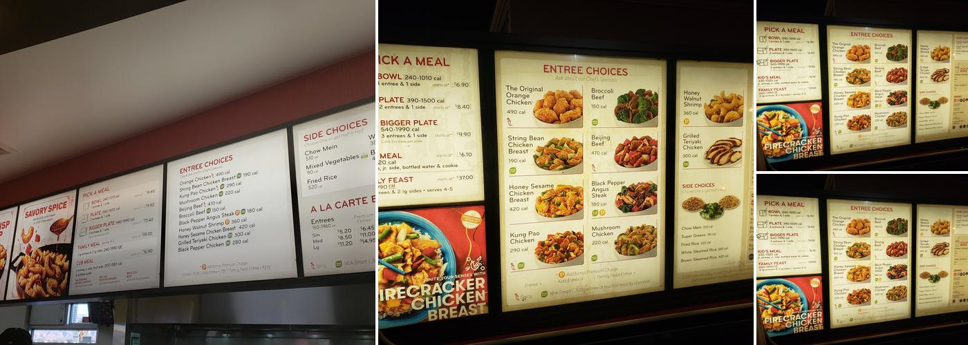 Panda Express Menu