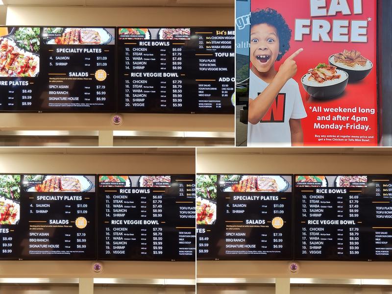 WaBa Grill Menu