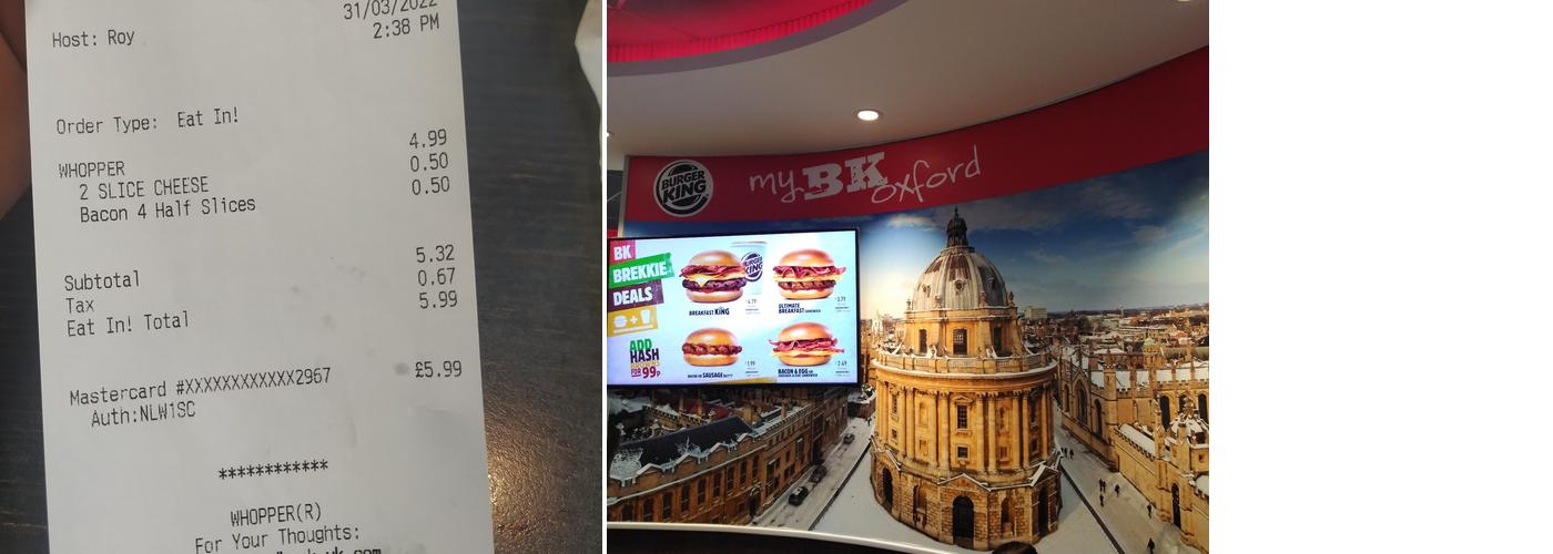 Burger King Menu