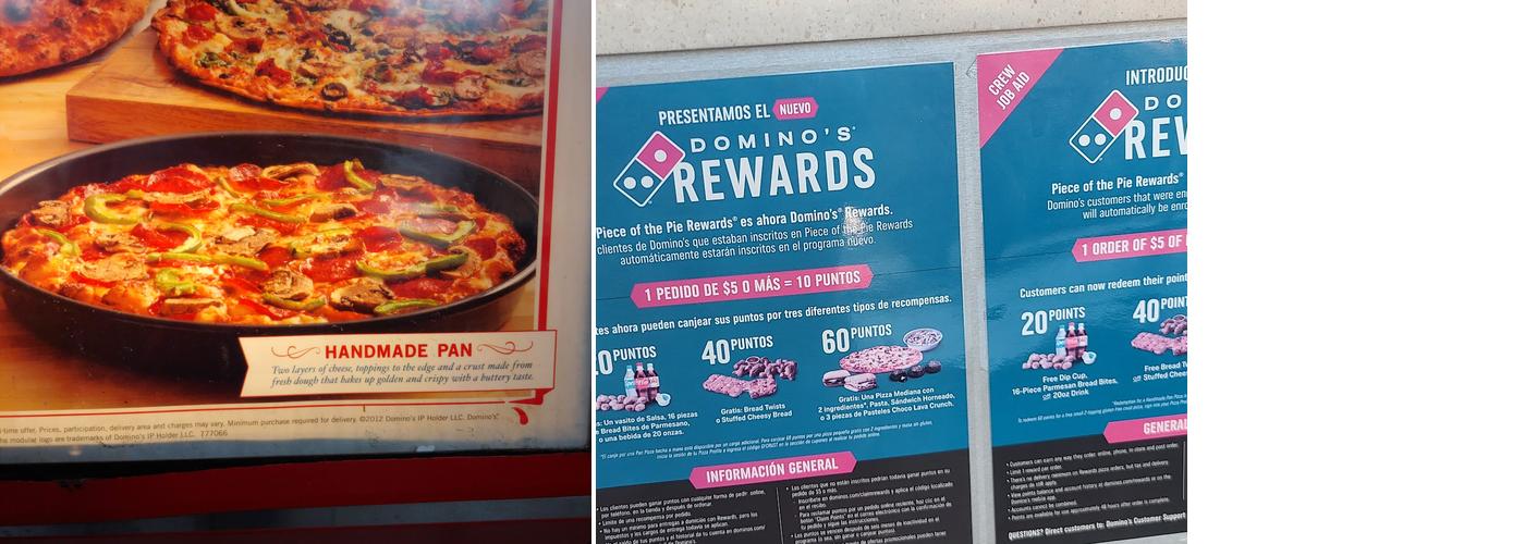 Domino's Pizza Menu