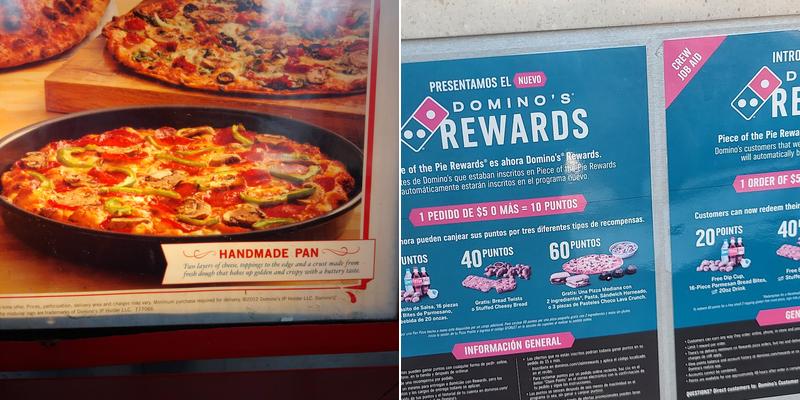 Domino's Pizza Menu