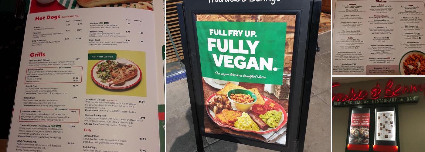 Frankie & Benny's Menu