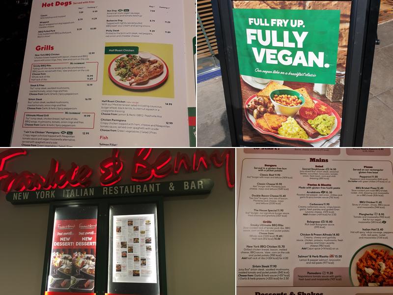 Frankie & Benny's Menu