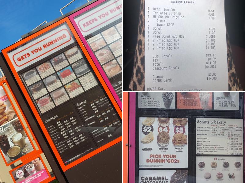 Dunkin' Menu