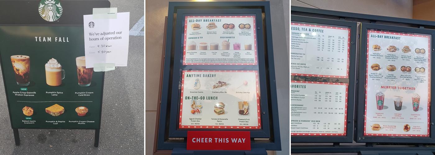 Starbucks Menu