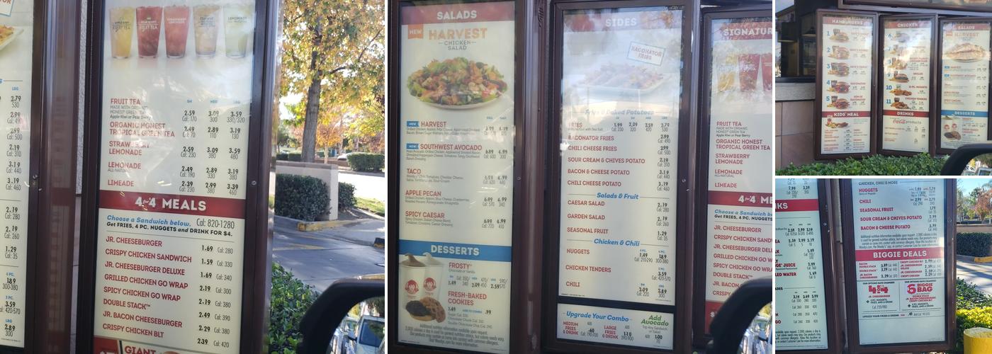 Wendy's Menu
