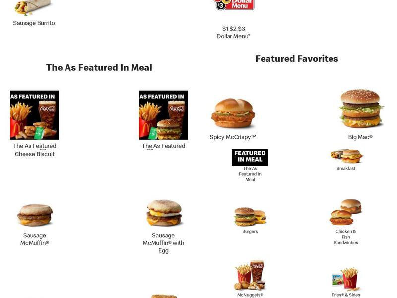 McDonald's Menu