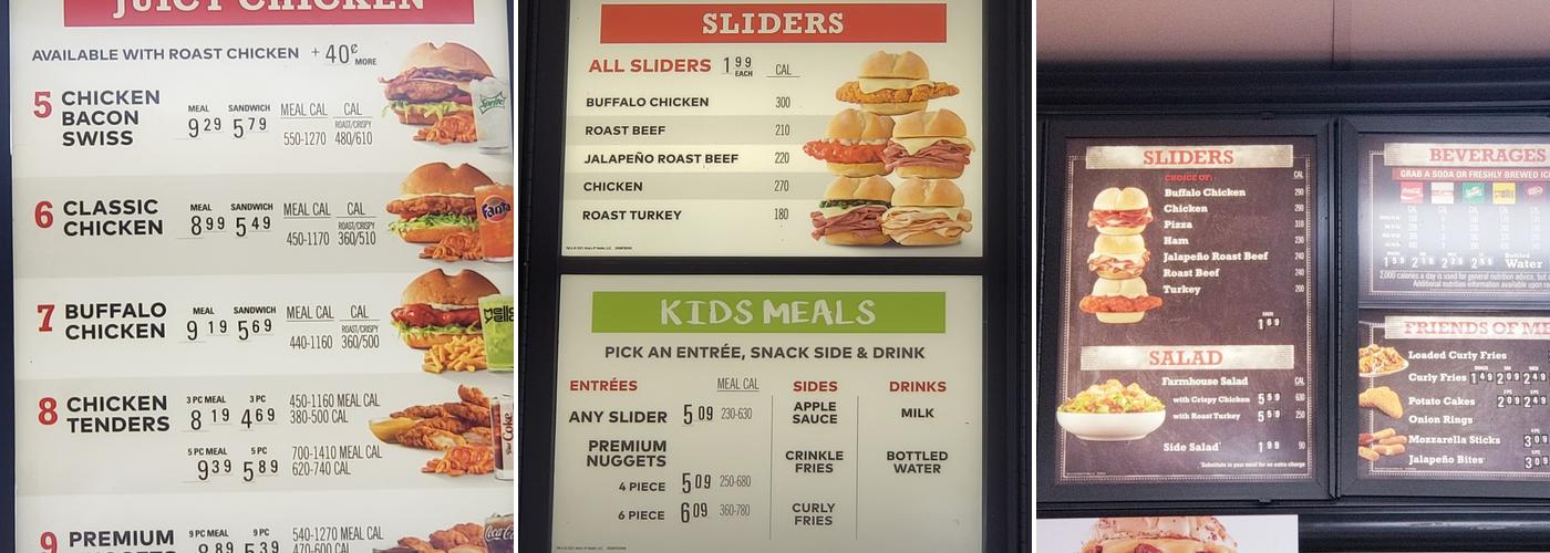 Arby's Menu