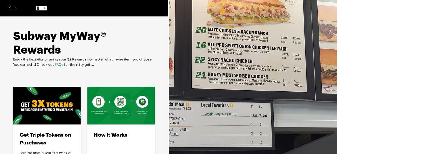 Subway Menu