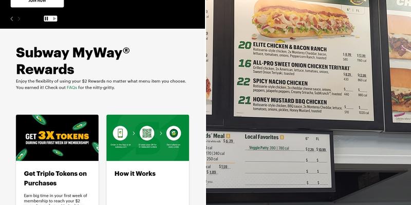 Subway Menu