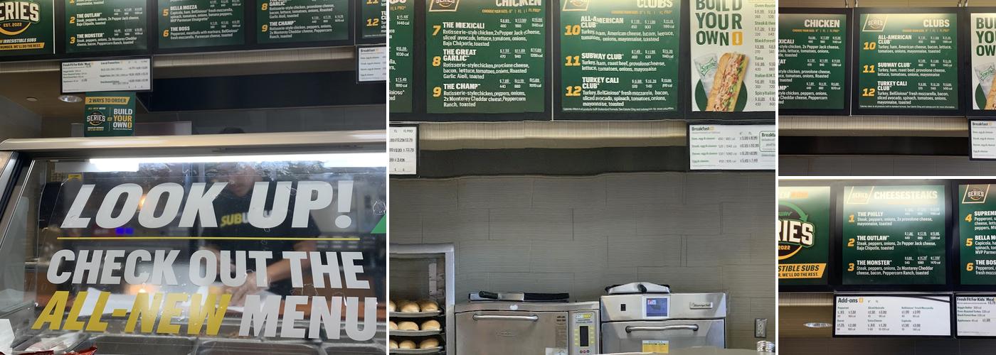 Subway Menu