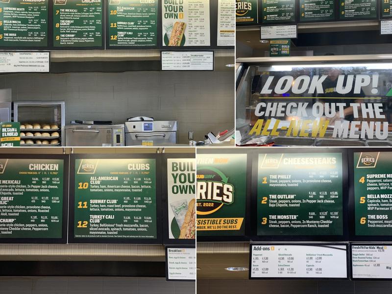 Subway Menu