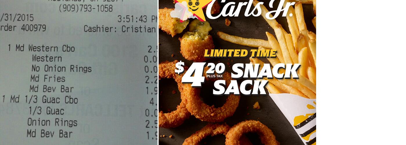 Carl’s Jr. Menu