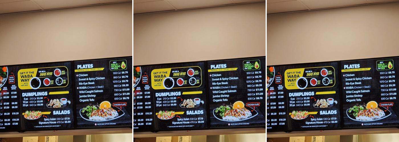 WaBa Grill Menu