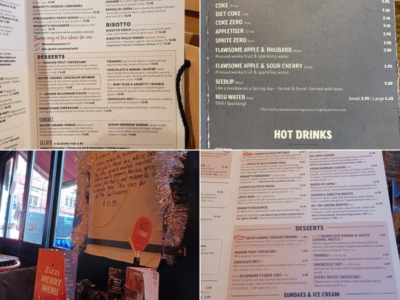 Zizzi - Oxford Menu