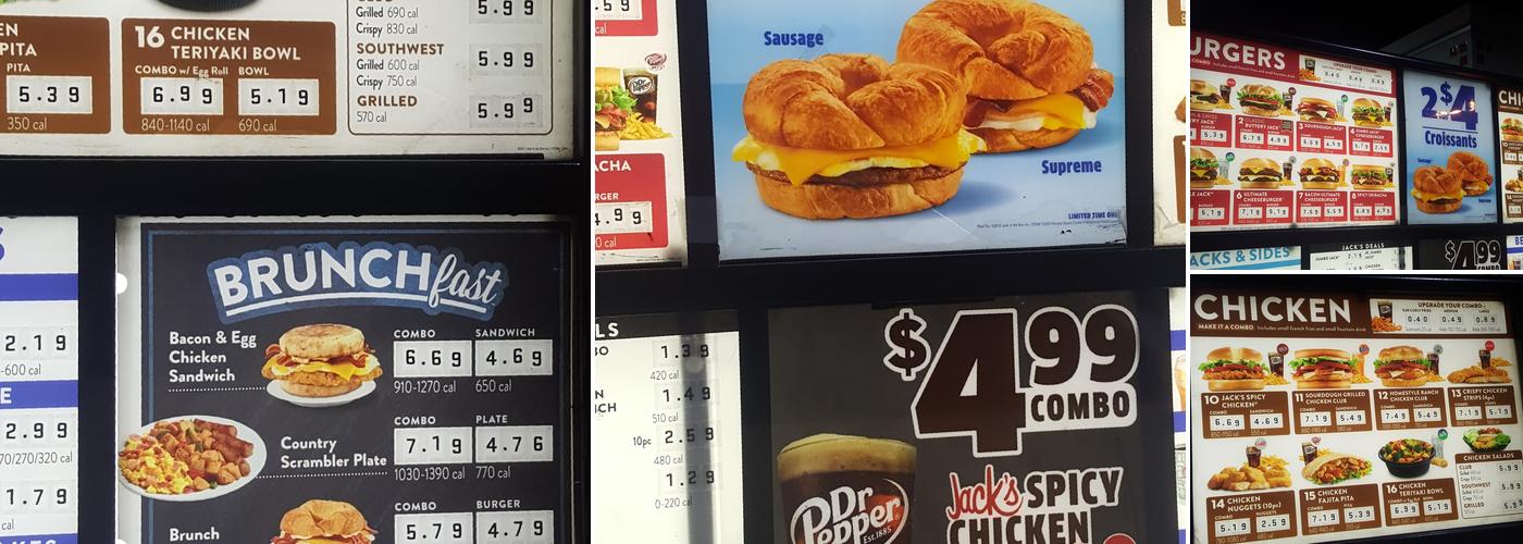 Jack In The Box Menu