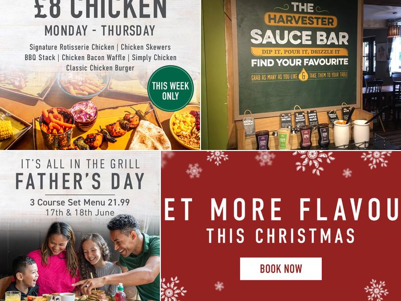 Harvester Bridge Oxford Menu