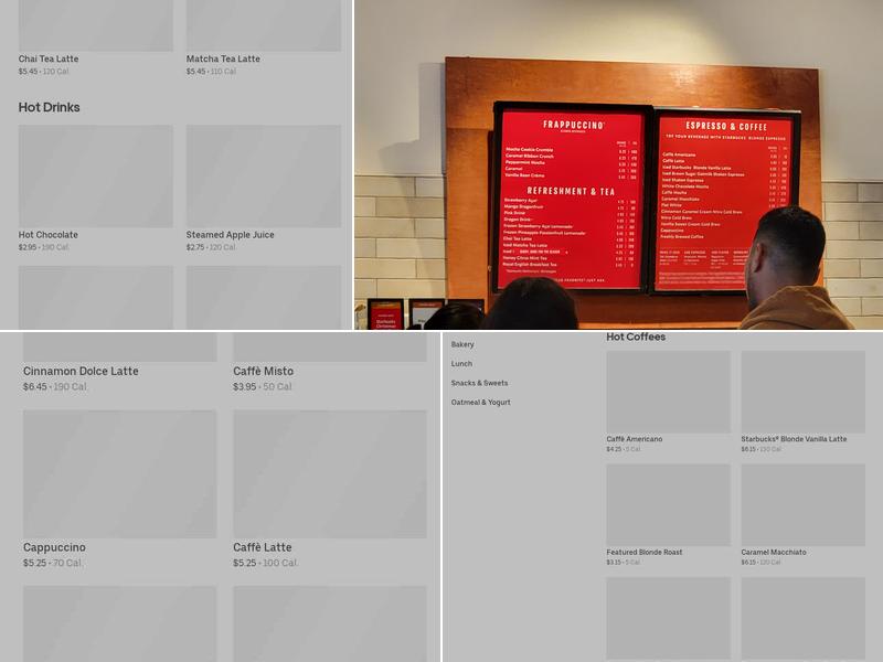 Starbucks Menu