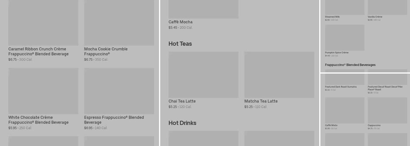 Starbucks Menu
