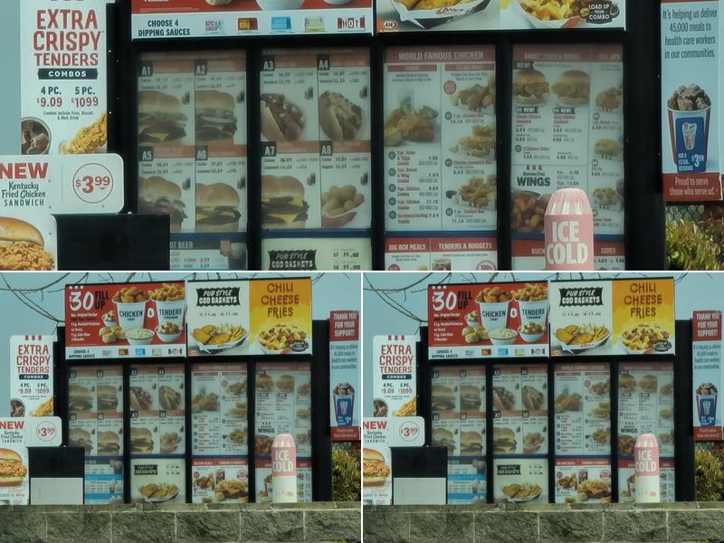 KFC Menu