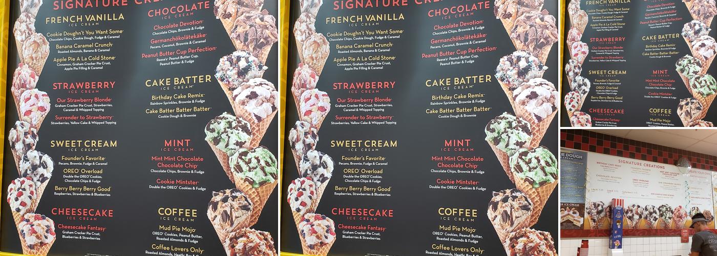 Cold Stone Creamery Menu