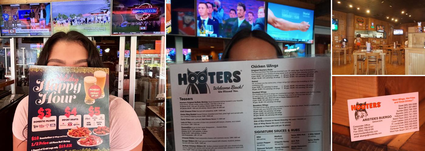 Hooters Menu