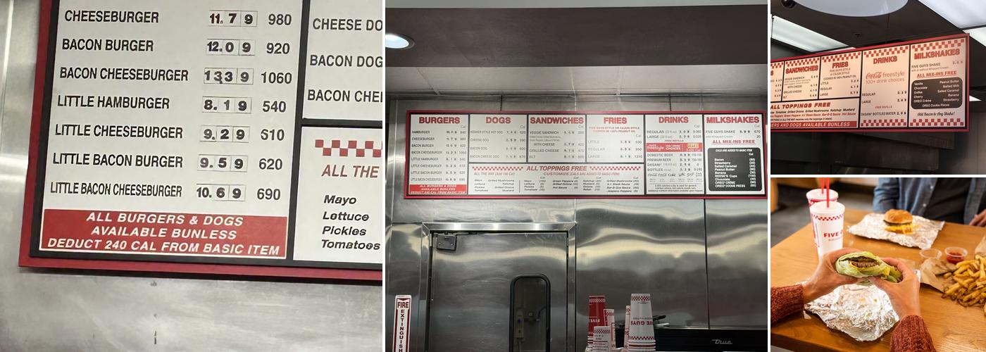 Five Guys Menu