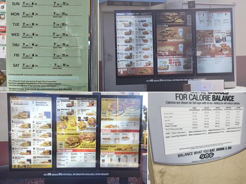 Burger King Menu