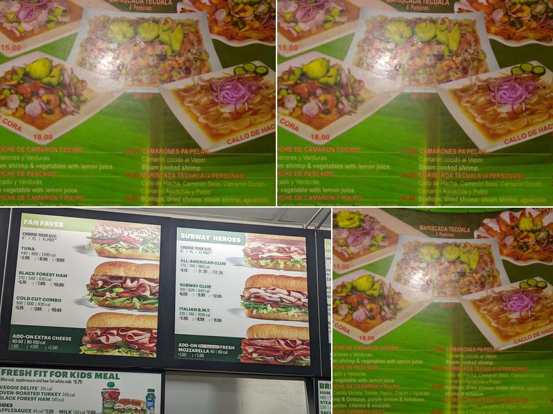 Subway Menu