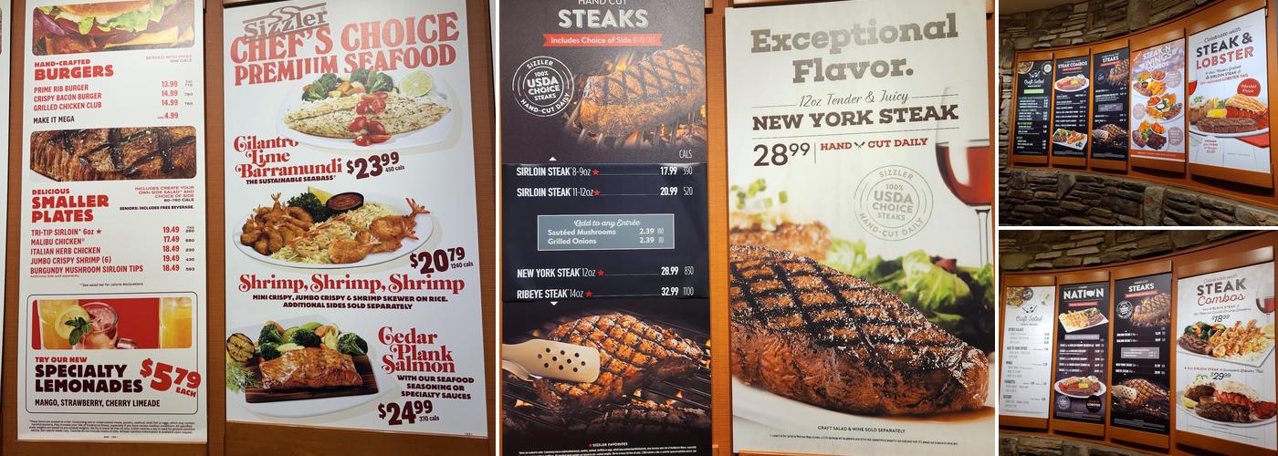 Sizzler Menu