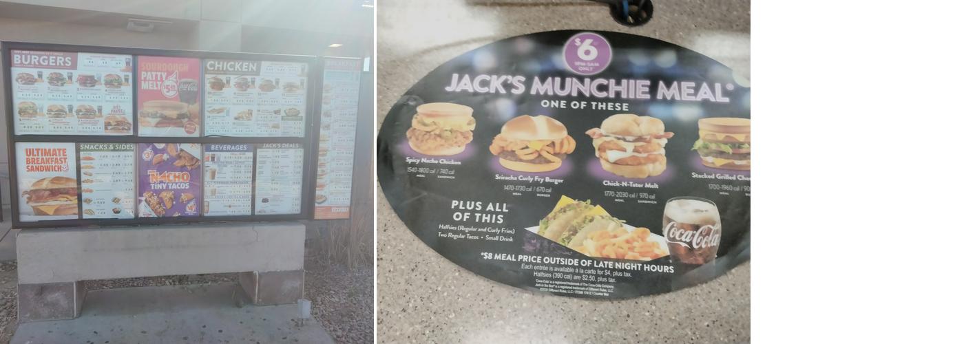 Jack in the Box Menu