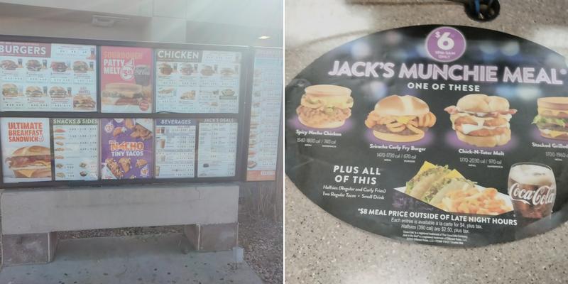 Jack in the Box Menu