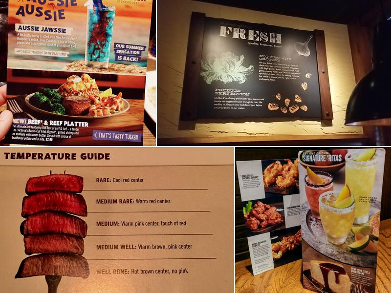 Outback Steakhouse Menu