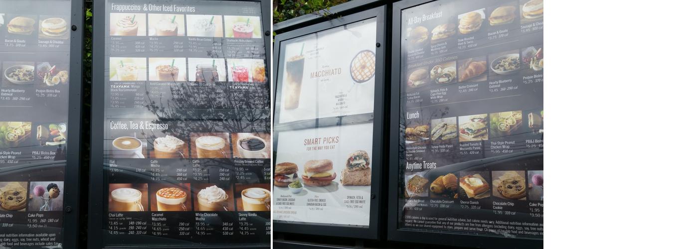 Starbucks Menu