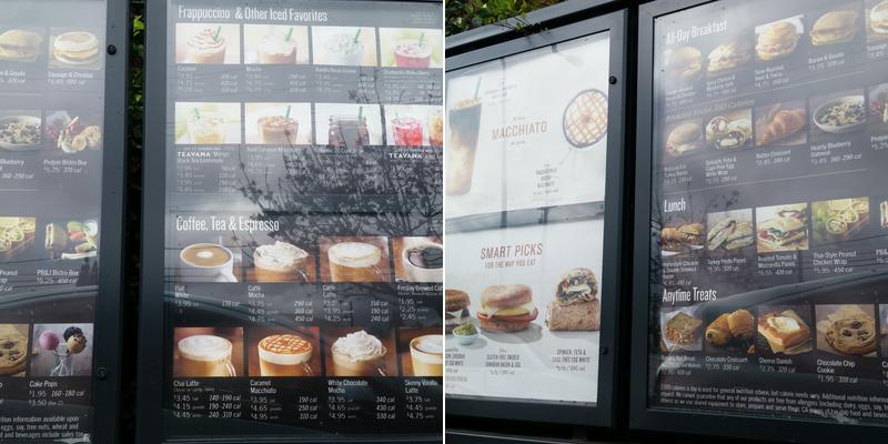Starbucks Menu