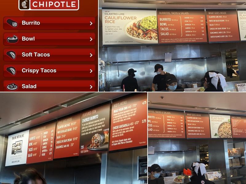 Chipotle Mexican Grill Menu