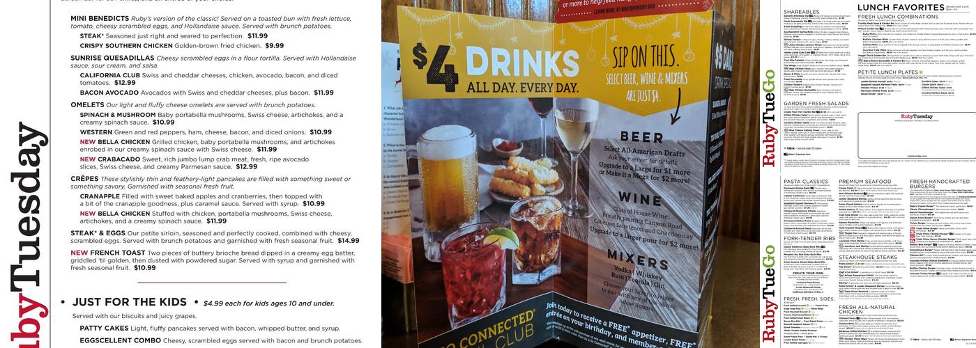 Ruby Tuesday Menu