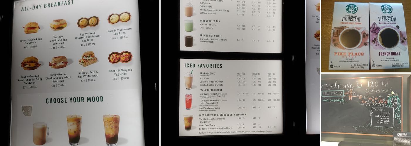 Starbucks Menu