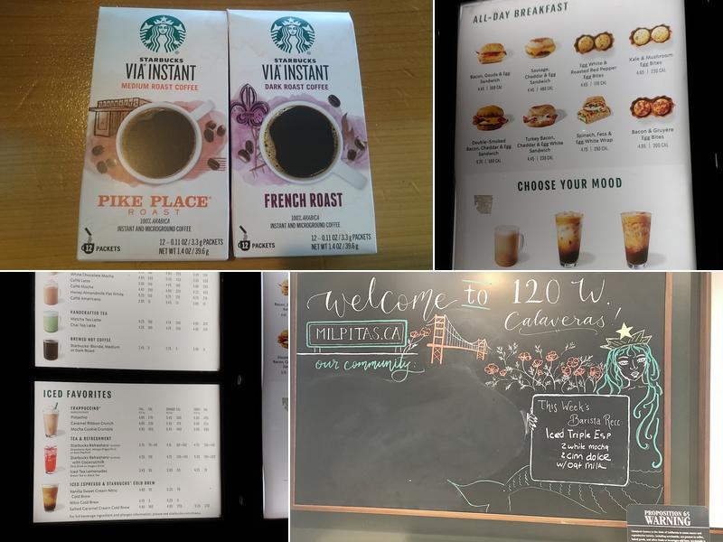 Starbucks Menu
