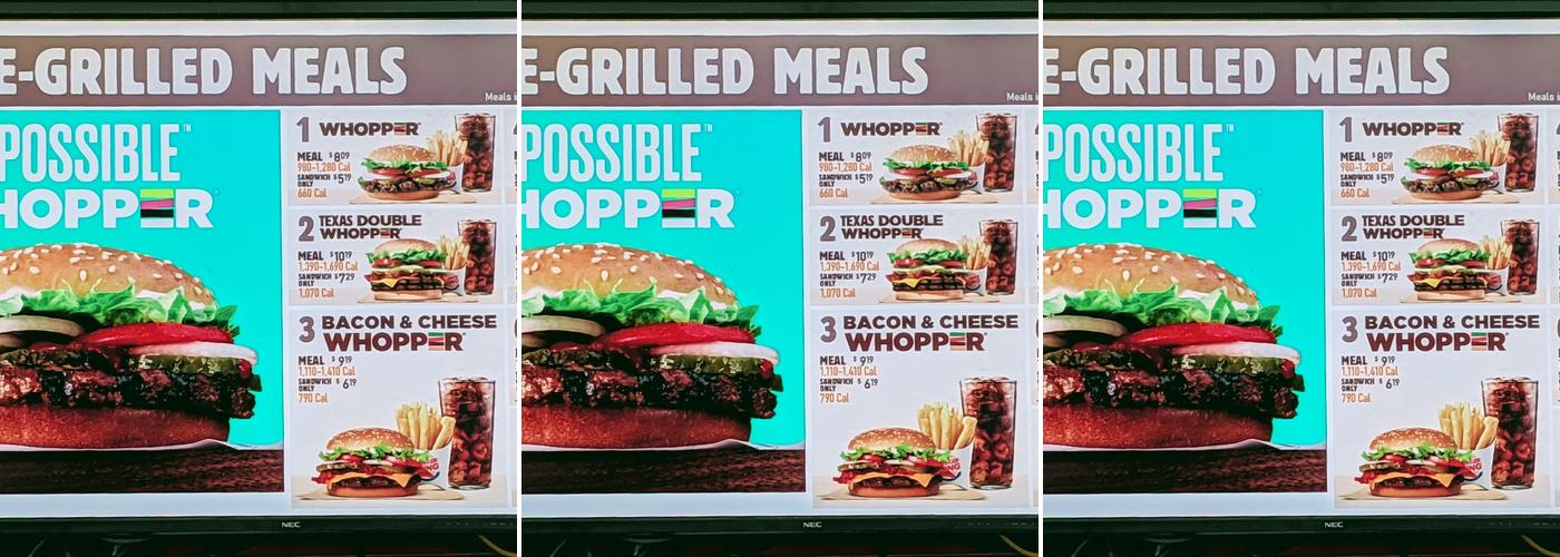 Burger King Menu