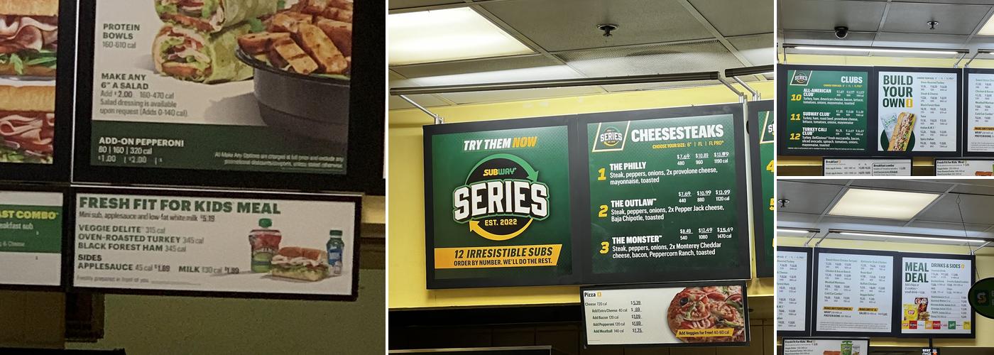 Subway Menu