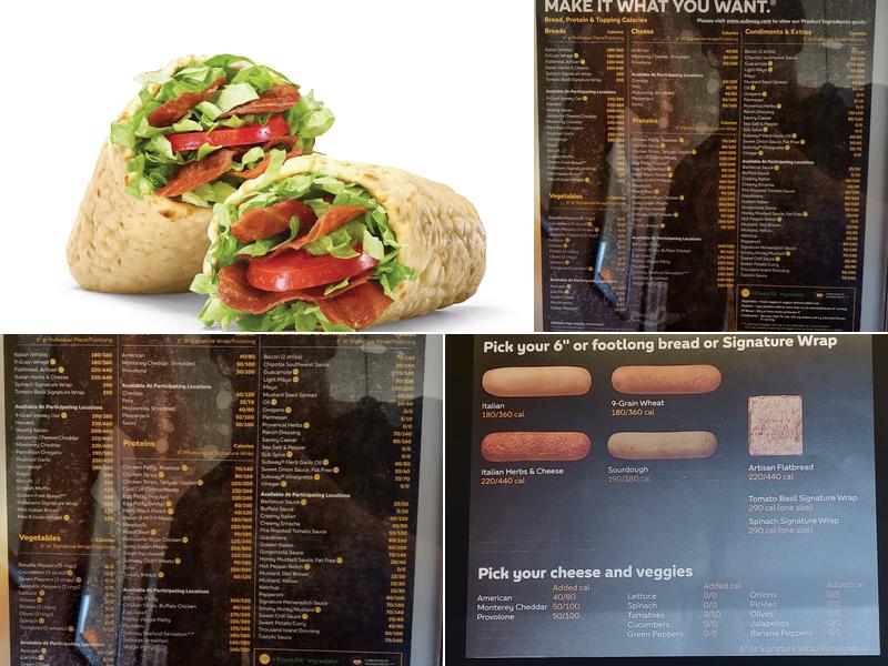Subway Menu
