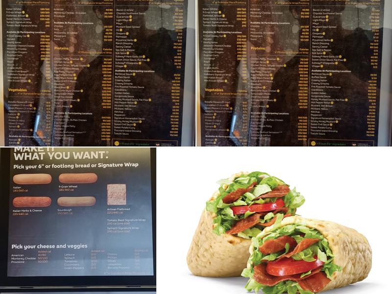 Subway Menu