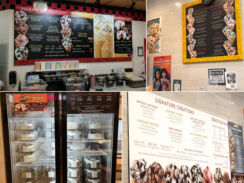 Cold Stone Creamery Menu